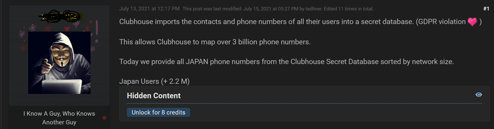 clubhouse secret db
