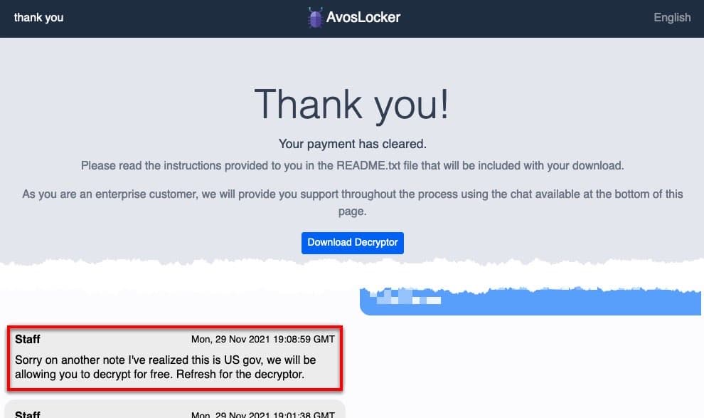 AvosLocker ransomware operators