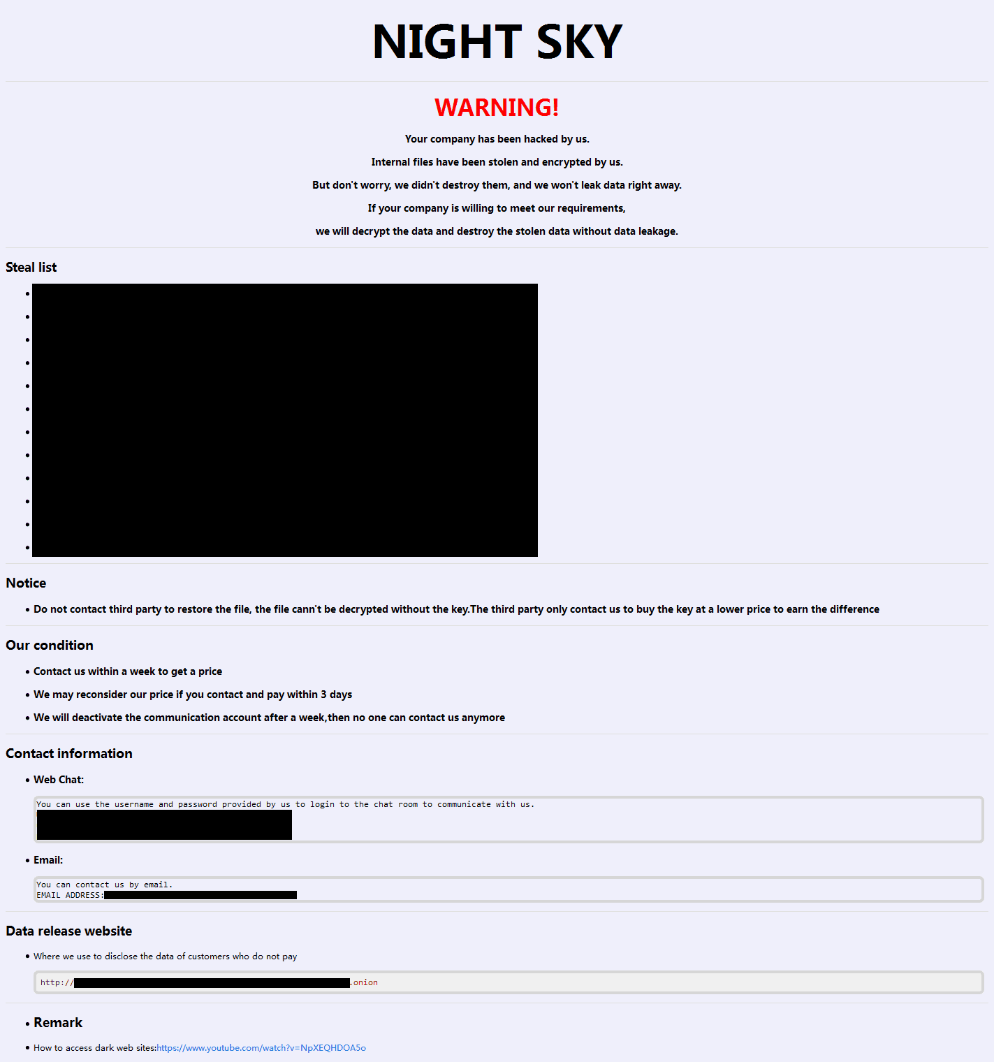 night sky ransomware 2