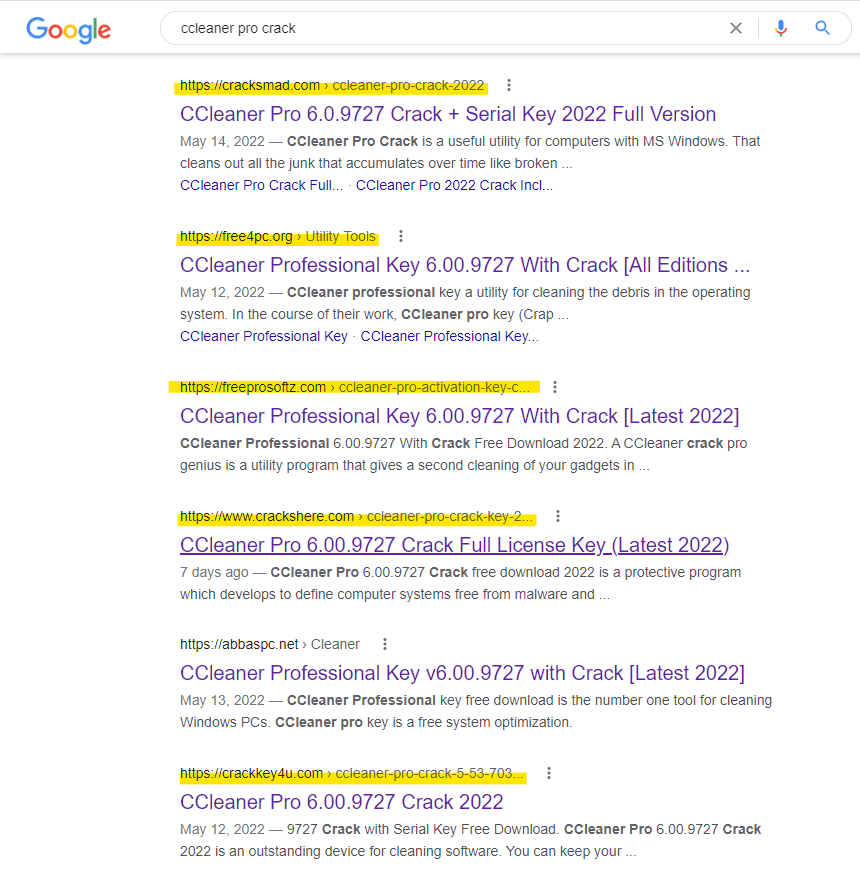 CCleaner black seo