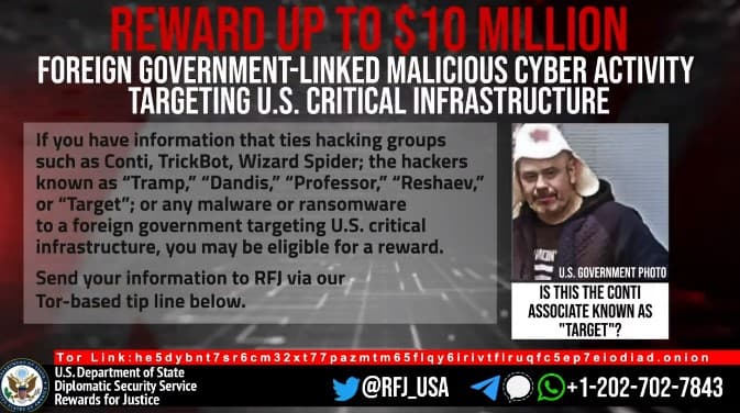 The US offers a $10M rewards for info on the Conti ransomware gang’s members
