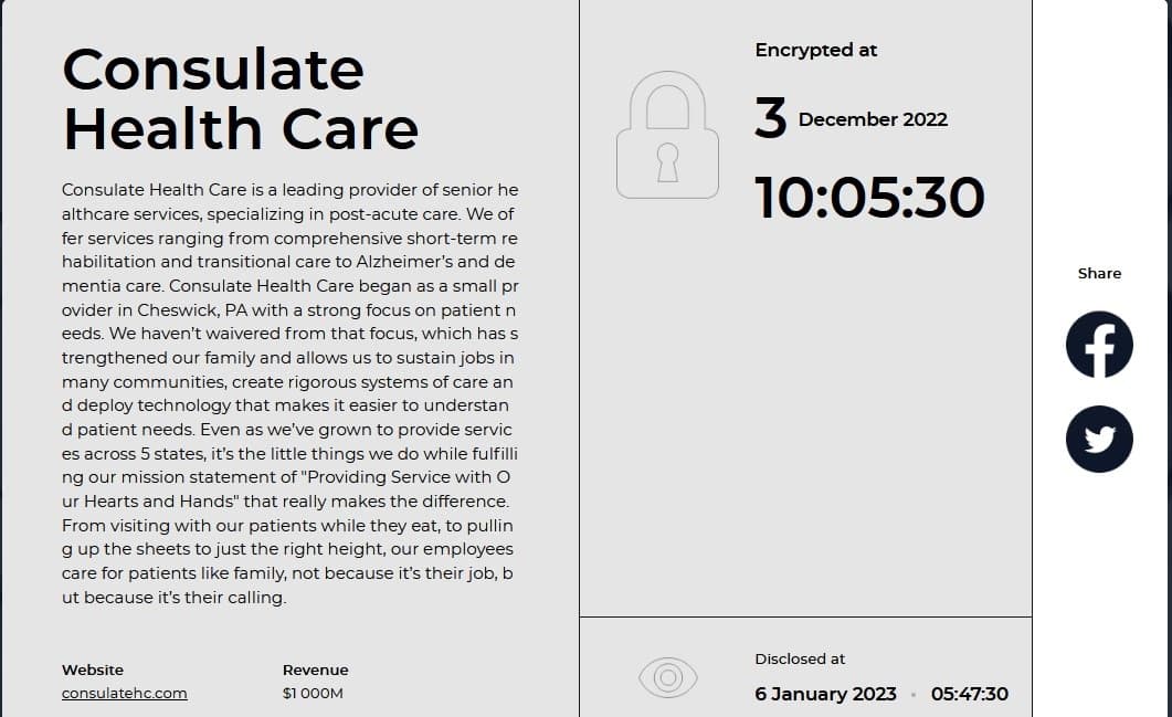 Consulate Health Care