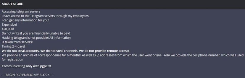 Threat actors claim access to Telegram servers through insiders