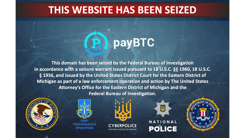 FBI and Ukrainian police seized 9 crypto exchanges used by cybercriminals