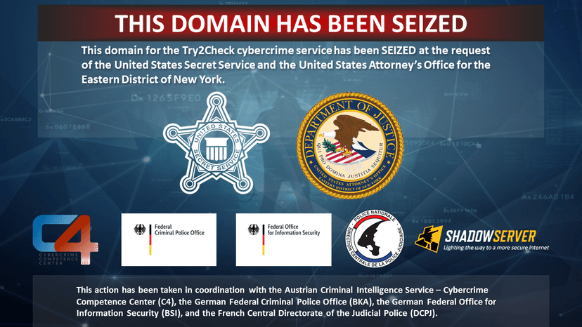 Authorities dismantled the card-checking platform Try2Check