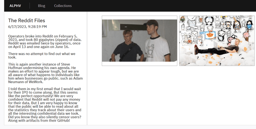 Reddit Files: BlackCat/ALPHV ransomware gang claims to have stolen 80GB of data from Reddit