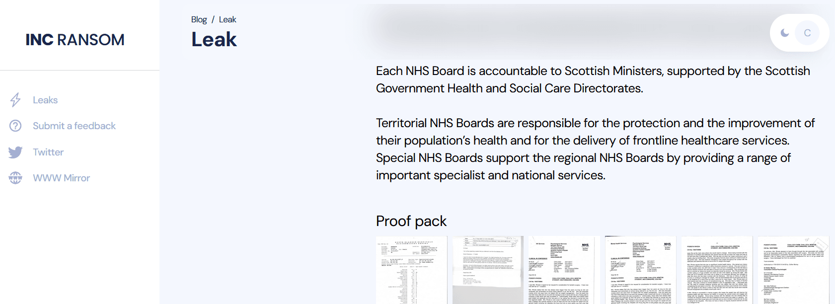 National Health Service (NHS) of Scotland
