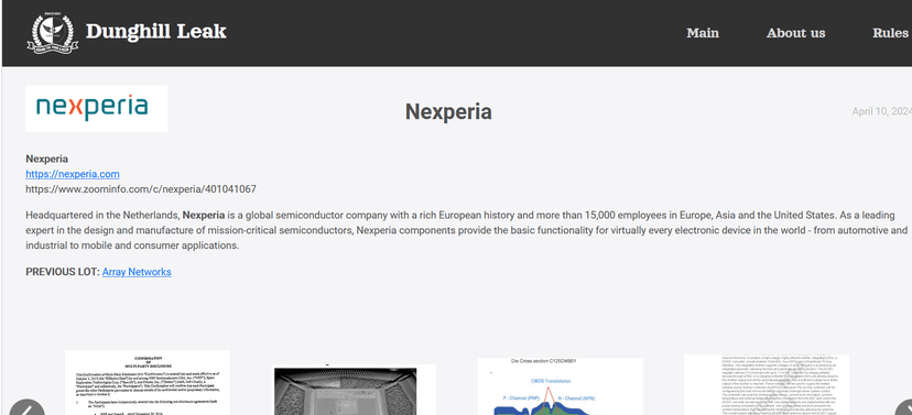Ransomware group Dark Angels claims the theft of 1TB of data from chipmaker Nexperia