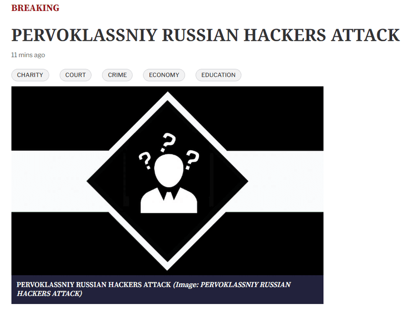 Russian hackers defaced local British news sites