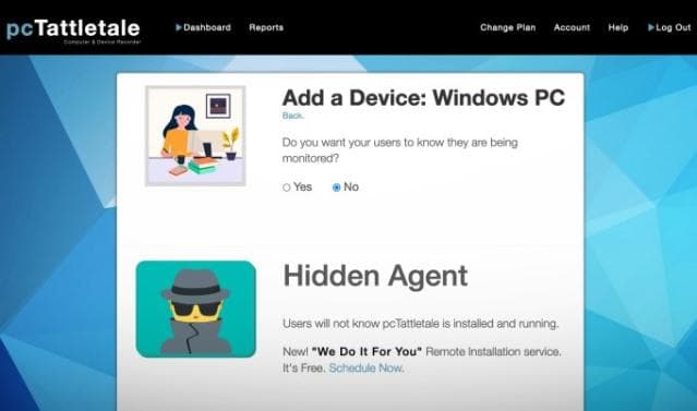 consumer-grade spyware app pcTattletale