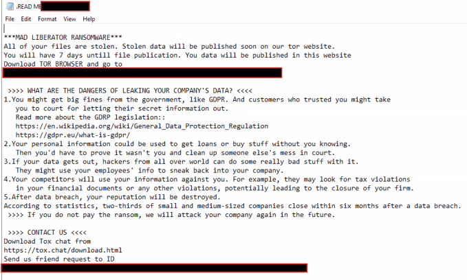 The Mad Liberator ransomware group uses social-engineering techniques