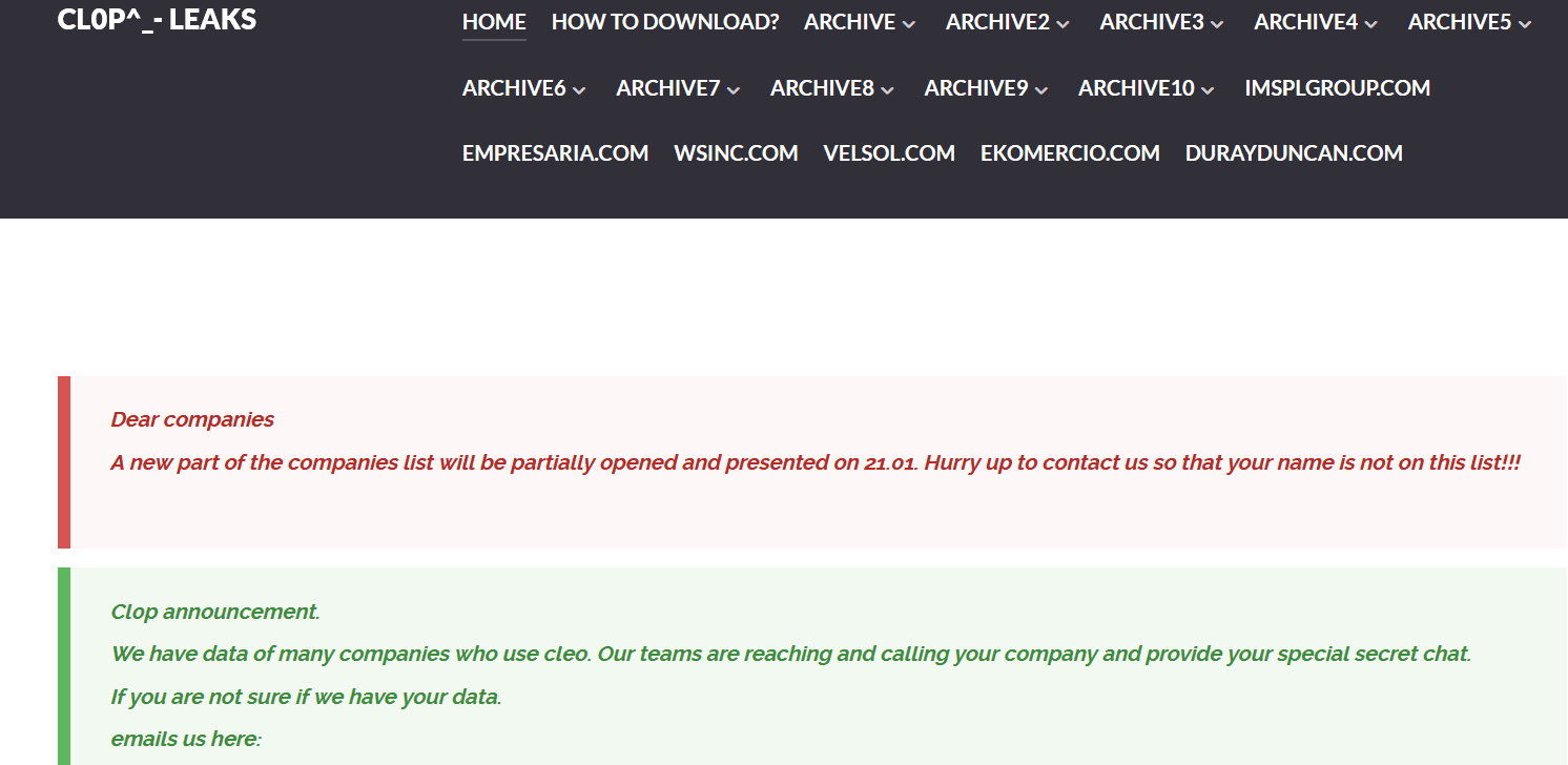 Hertz Clop ransomware targets Cleo products