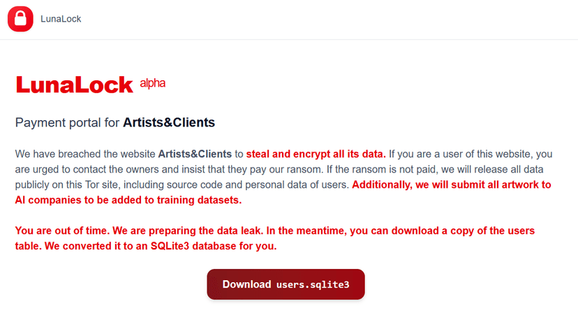 LunaLock Ransomware threatens victims by feeding stolen data to AI models