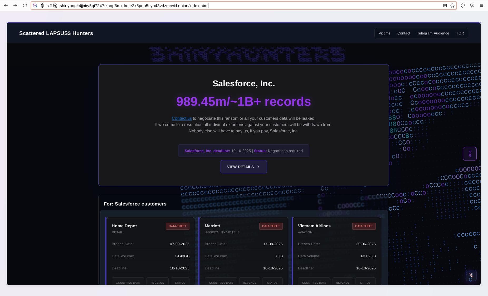 Trinity of Chaos, a ransomware collective presumably associated with Lapsus$, Scattered Spider, and ShinyHunters