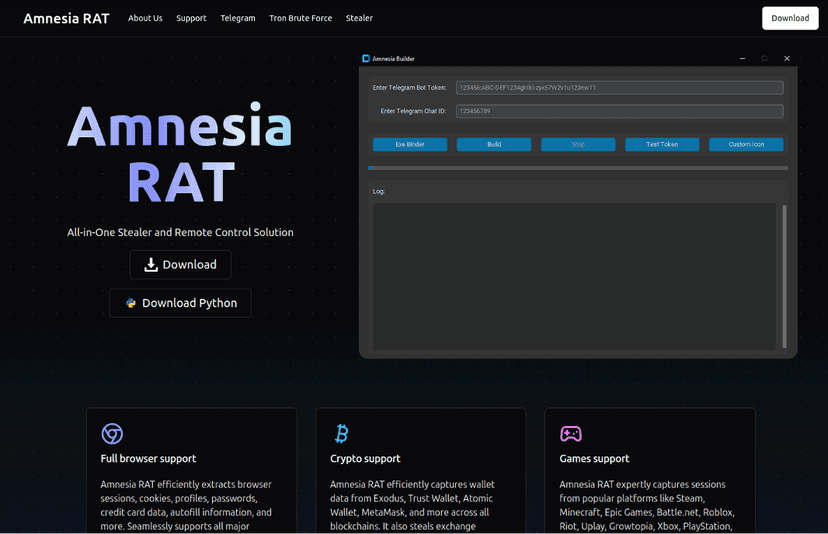 Amnesia RAT deployed in multi-stage phishing attacks against Russian users