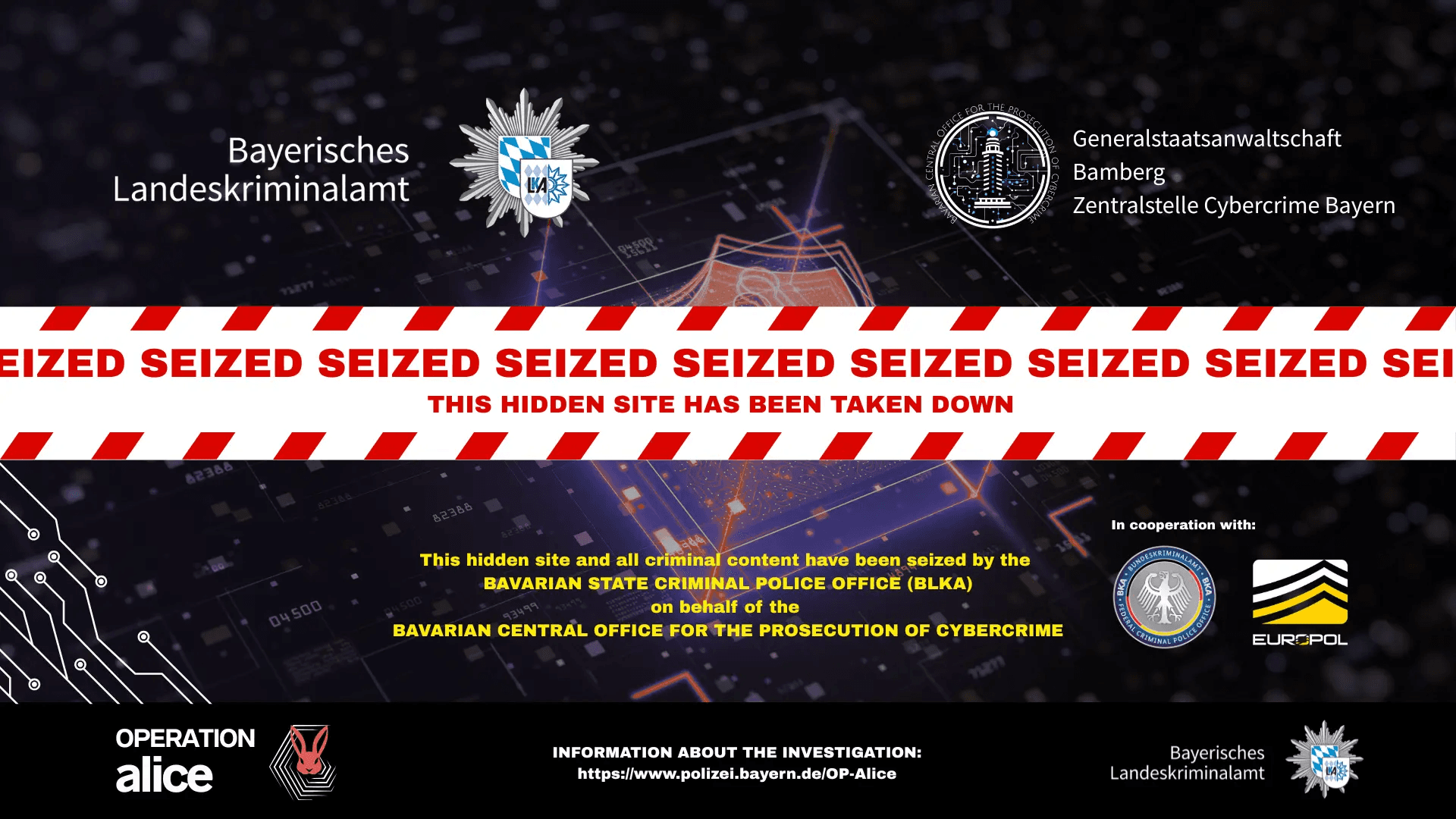 Operation Alice dark web