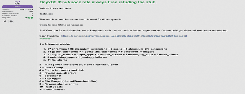 OnyxC2 Malware-as-a-Service Offers Enterprise-Grade Data Theft